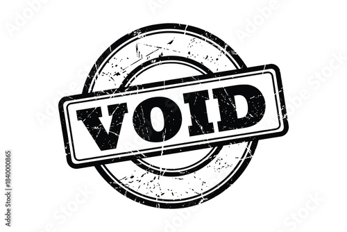 Void grunge rubber stamp on white background, void stamp sign, void seal, vector illustration.