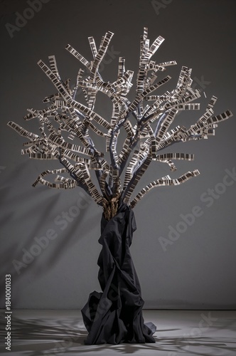 Piano Keyboard Tree Unique Art