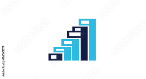 Abstract Geometric Graphic Depicting Progress, Growth, Success, and Rising Concepts