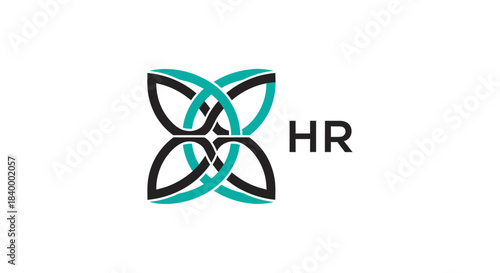 Abstract Geometric HR Logo Design Perfect for Business and Human Resources Branding