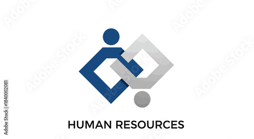 Abstract Geometric Human Resource Concept Visualizing Connection And Employment Dynamics