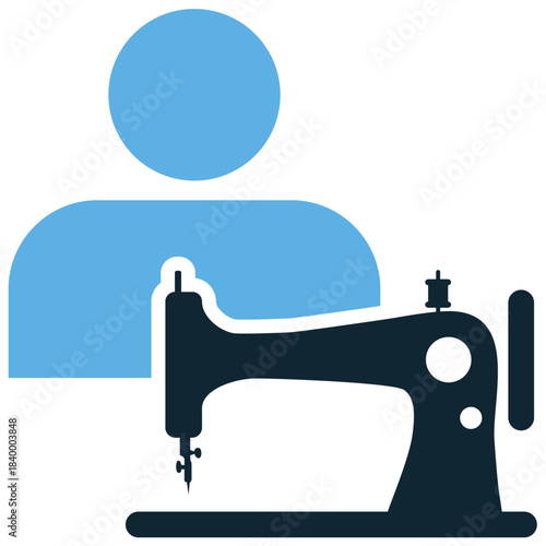 Tailor icon vector for clothing alteration and custom design services. Symbolizes craftsmanship, perfect fit, and garment creation. Ideal for sewing businesses or fashion schools.