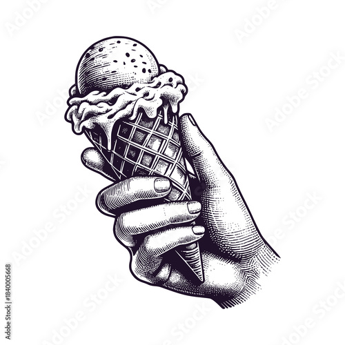 hand holding ice cream