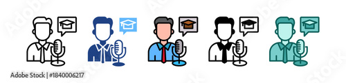 Educational Podcast multiple icon