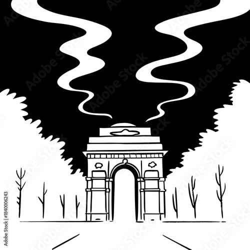 vector illustration of a column