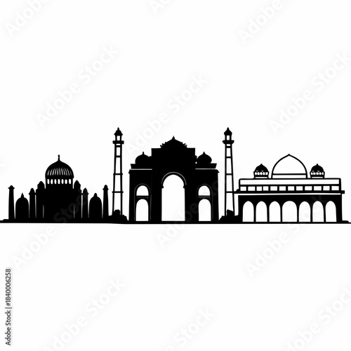 taj mahal vector illustration