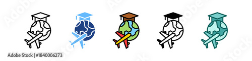 Educational Travel multiple icon