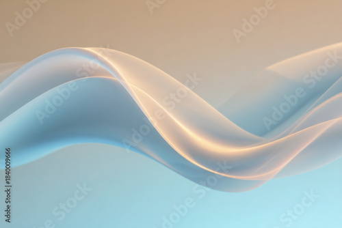 Soft flowing waves create serene atmosphere perfect for breathwork session that promotes relaxation and mindfulness