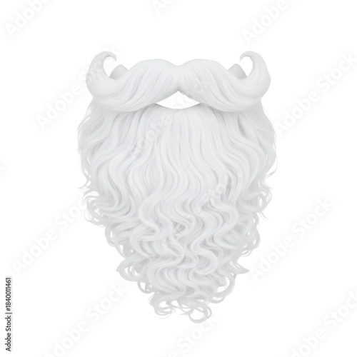 Get ready for the holidays with a fluffy white Santa beard and mustache for festive cheer and holiday fun this year