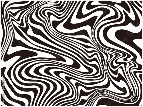 黒白ぐるぐるマーブルパス模様