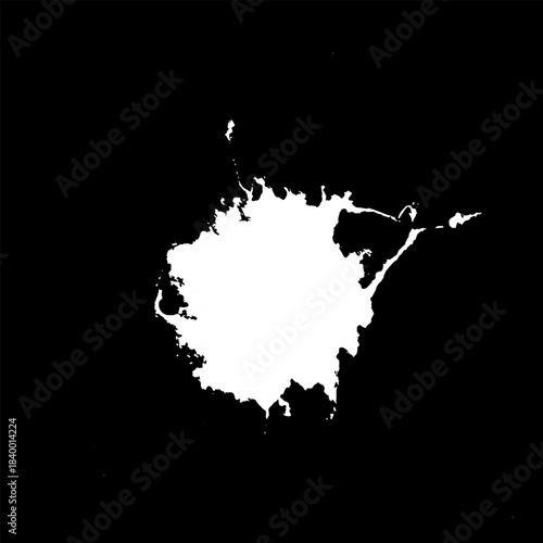 Hand drawn stylized grunge bird droppings set black and white. Flat blot style vector illustration. (Can be used as texture for cards, invitations, DIY, web sites)