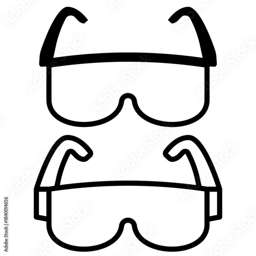 safety glasses icon vector design template simple and modern