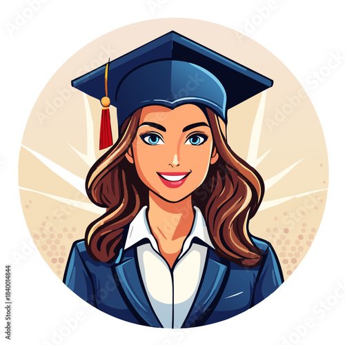 uducation graduation oil painting style illustration 