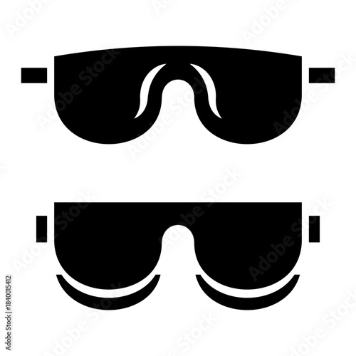 safety glasses icon vector design template simple and modern