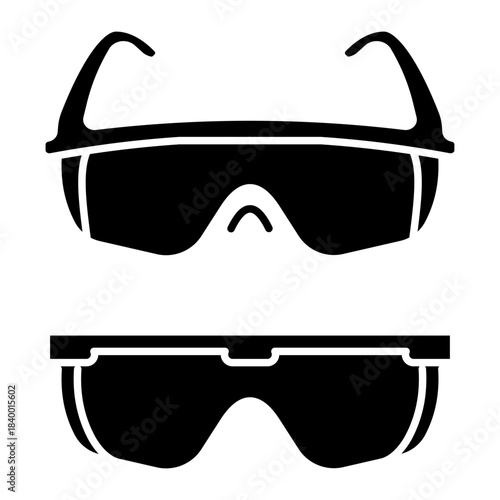 safety glasses icon vector design template simple and modern