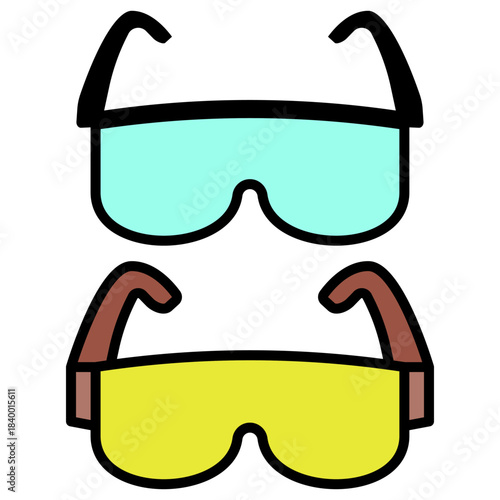 safety glasses icon vector design template simple and modern