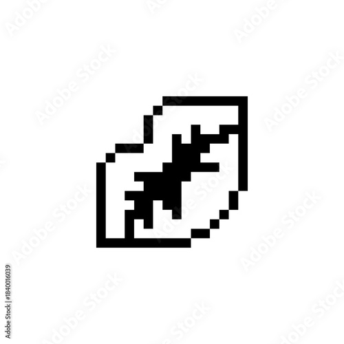 Pixel lips icon woman mouth. Retro 8-bit style, minimal and expressive. Suitable for UI, chat emotions, game interfaces, stickers, and digital design.