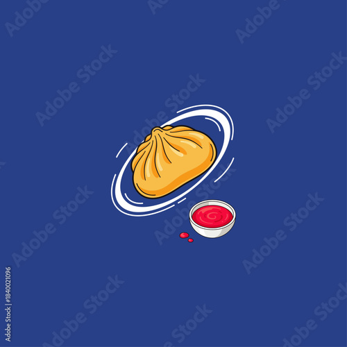 Momo icon flat vector design.