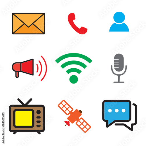Comunication Icon Sheet color