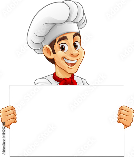 A chef or baker cartoon coo...