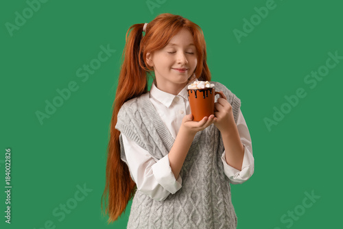 Teenage redhead girl with c...