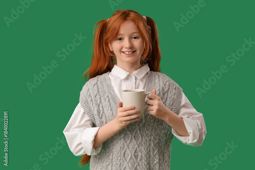 Teenage redhead girl with c...