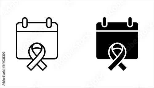 World AIDS Day icon set, World AIDS Day awareness month concept vector illustration on white background