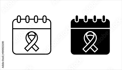 World AIDS Day icon set, World AIDS Day awareness month concept vector illustration on white background