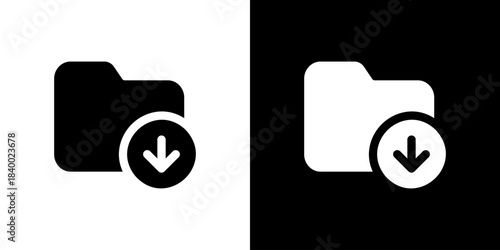 フォルダのアイコン（下矢印・ダウンロード）