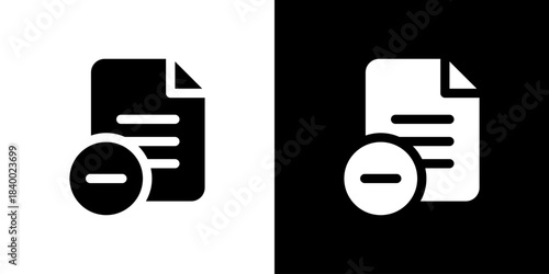 書類のアイコン（マイナス・削除）