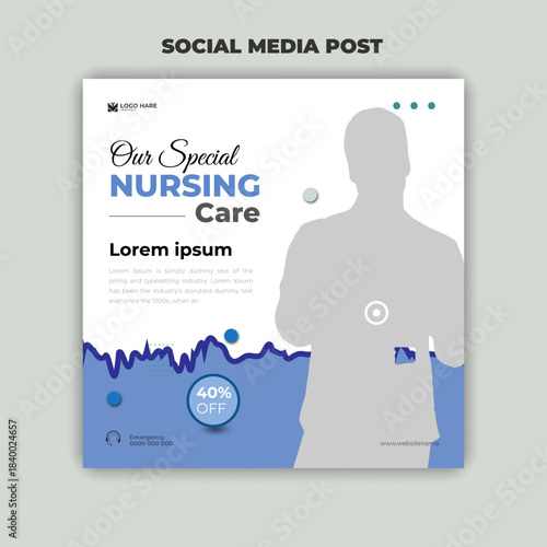Our Special Nursing Care Social Media Post Design Template