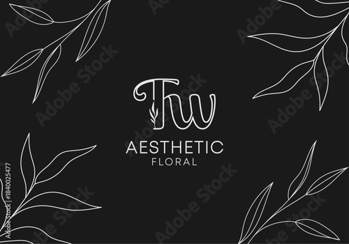 Tw Aesthetic Floral — A Luxury Floral-Inspired Monogram Designed for Elegant Creative Businesses