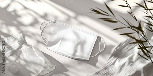 Face Mask Packaging Mockup in Modern Beauty Layou