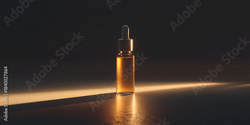 Face Serum Bottle in Minimal Light-Diffused Setup