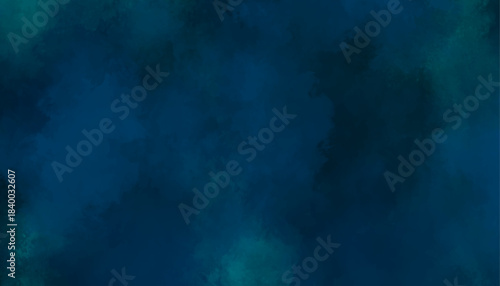Deep Teal Cloudy Watercolor Background Texture