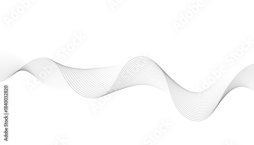 Minimal Black Line Wave Abstract Background