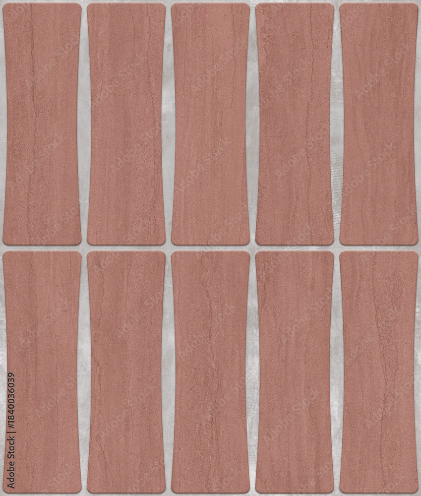 Fototapeta premium Modern seamless geometric pattern with natural textures: marble, wood, stone, cement, terrazzo. Ideal for interior design, wallpaper, packaging, textiles, tiles, and parquet flooring. 