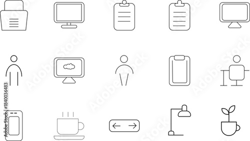 Comprehensive collection of versatile icons for digital and print design projects