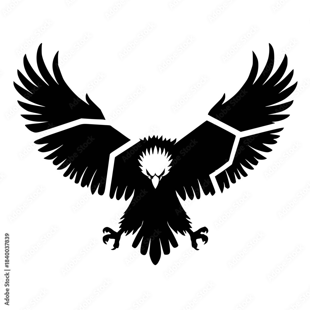 Obraz premium Aggressive Stencil Eagle Icon
