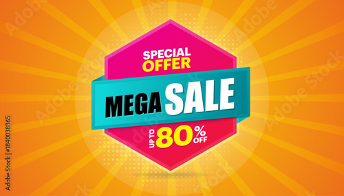 mega sale tag special offer sale tag
