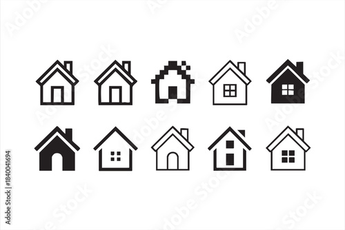Real Estate Home Icons for App Dashboards and Listing Tools