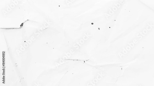 Old Damaged Crinkled Paper Stop Motion Animation with Vintage Wrinkles, Folds, Dust Specks, and Textured Surface Movement for Retro Film Overlays, Craft Projects, and Creative Background Effects
