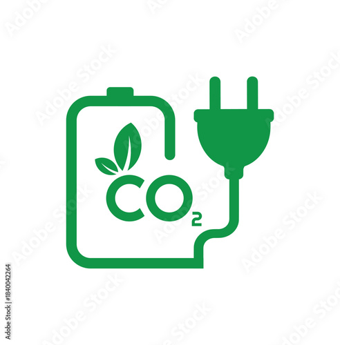 reducing CO2 emissions to stop climate change. green energy background