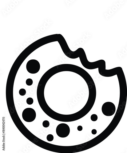 cute donut icon with sprinkles