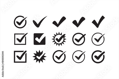 Verification Tick Graphics for Workflow Indicators and UI Components