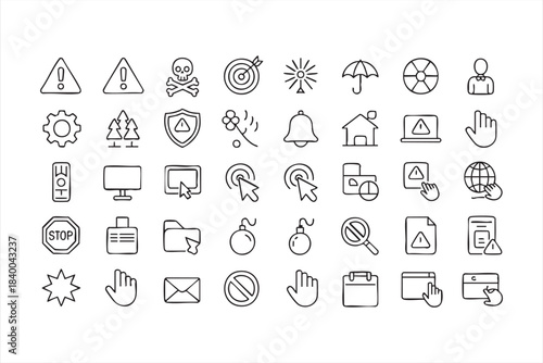 Warning and Hazard Icons for Safety Dashboards and Risk Management UI