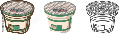 七輪（炭あり）