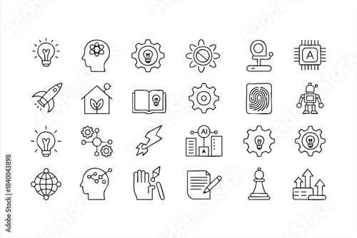 Microchip, Robot, and Creativity Graphics for Product Design Systems