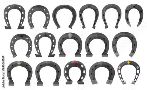 Various Lucky Metal Horseshoes Models