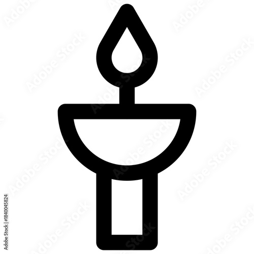 Candle. Editable stroke vector icon.